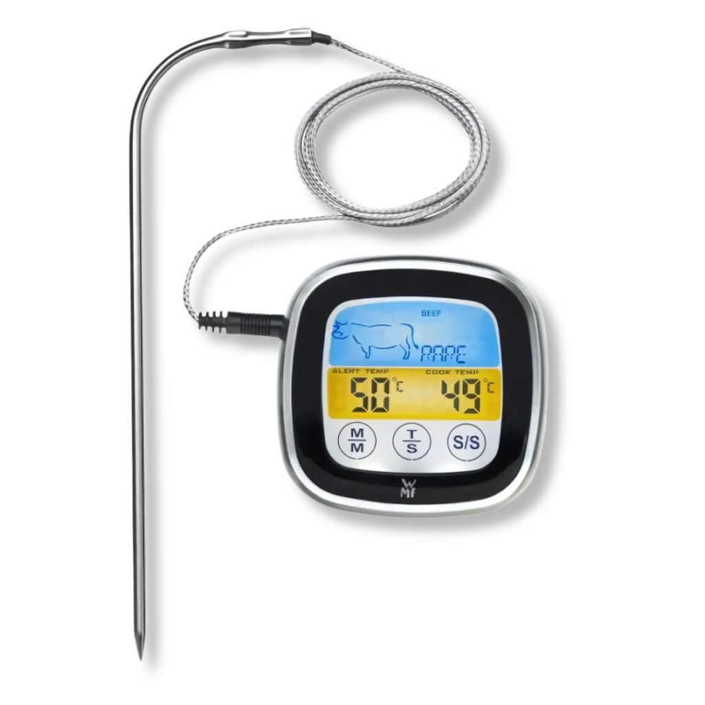 Magnetic Digital Touchscreen Thermometer with Probe – BBQ &amp; Oven – Color Screen + Timer